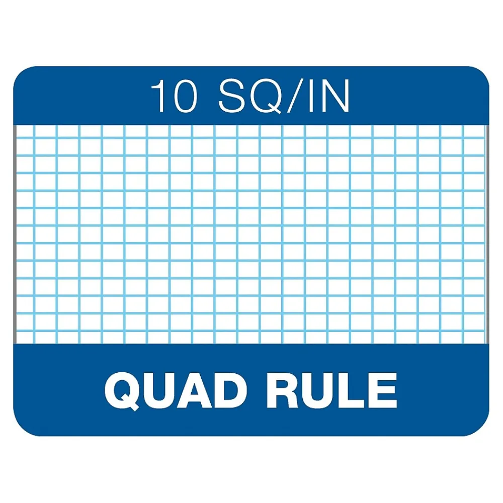 Notepads|TOPS Notepad, 8.5" x 11", Graph Ruled, White, 50 Sheets/Pad (33101)