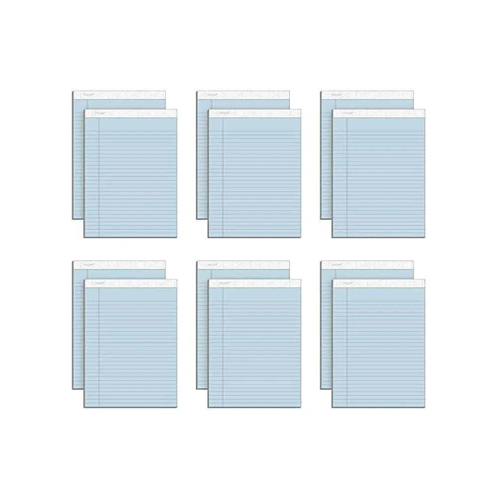 Notepads|TOPS Prism+ Notepads, 8.5" x 11.75", Wide, , 50 Sheets/Pad, 12 Pads/Pack (TOP63120) Blue