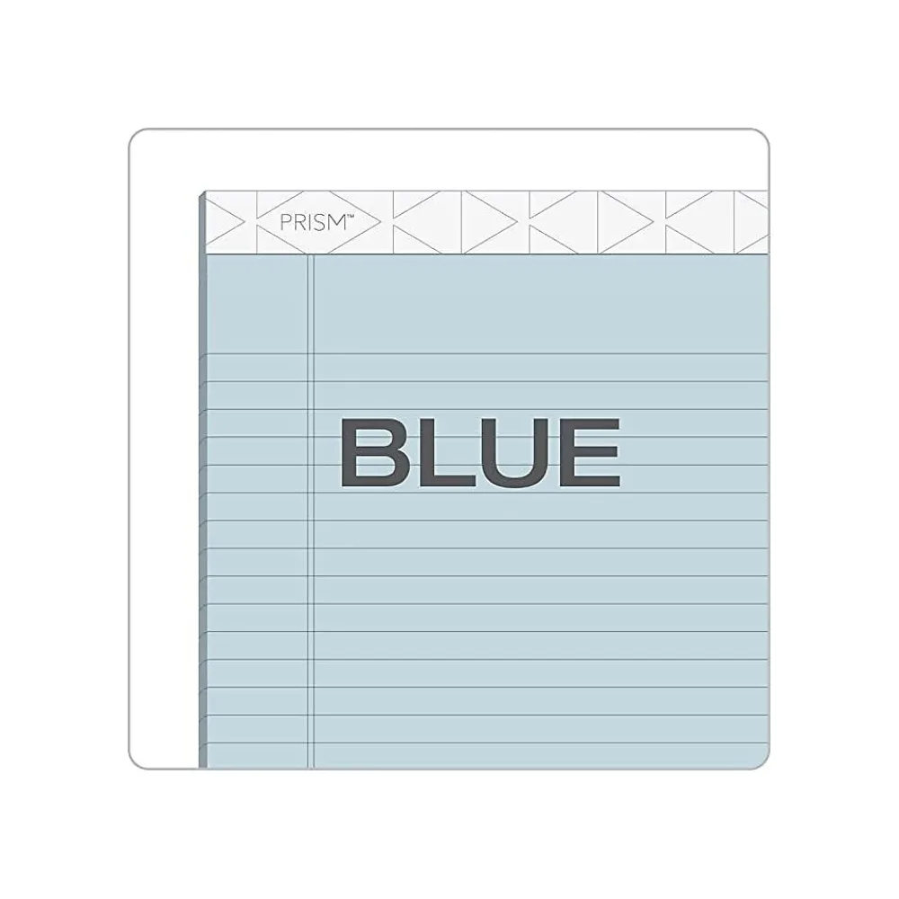 Notepads|TOPS Prism+ Notepads, 8.5" x 11.75", Wide, , 50 Sheets/Pad, 12 Pads/Pack (TOP63120) Blue