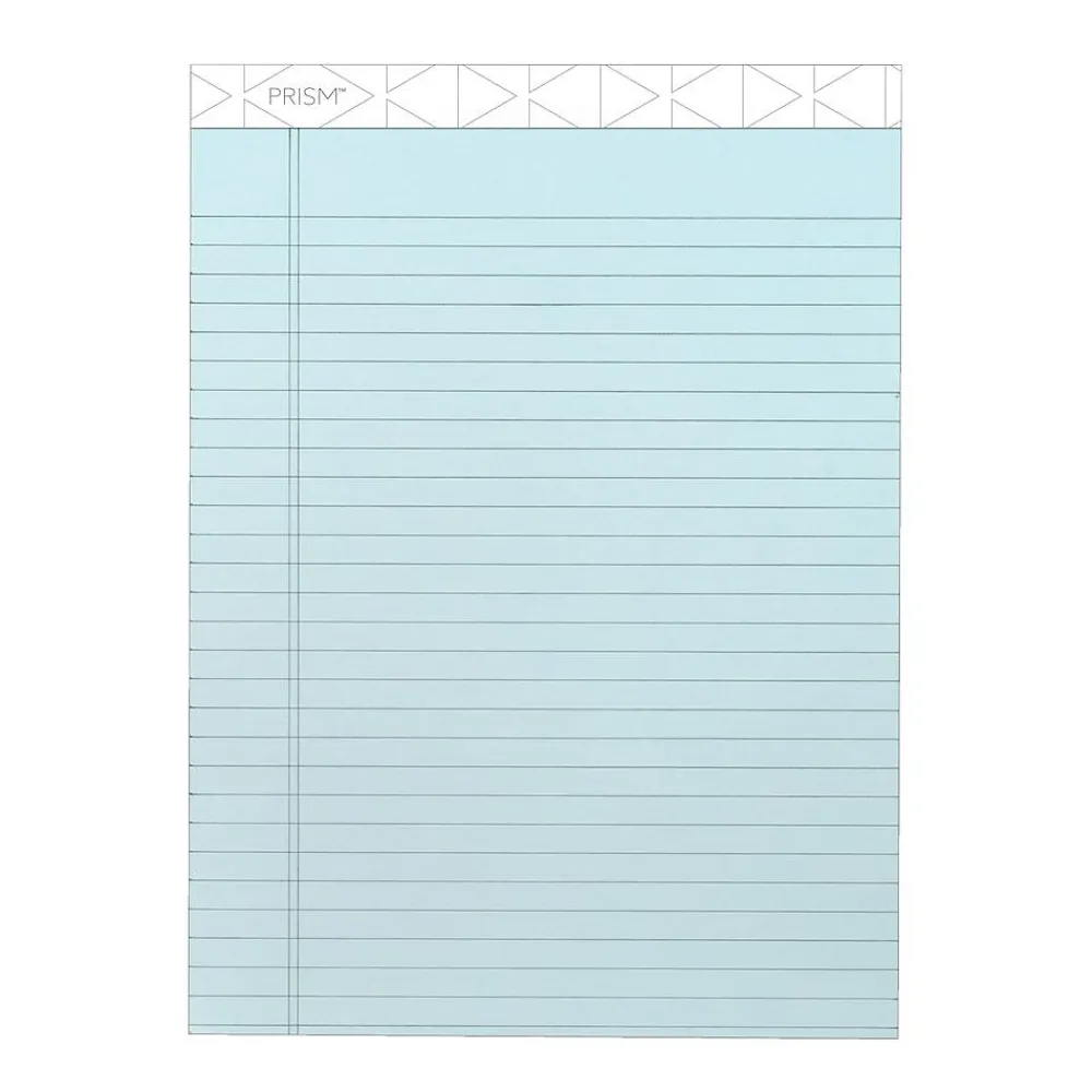 Notepads|TOPS Prism+ Notepads, 8.5" x 11.75", Wide, , 50 Sheets/Pad, 12 Pads/Pack (TOP63120) Blue