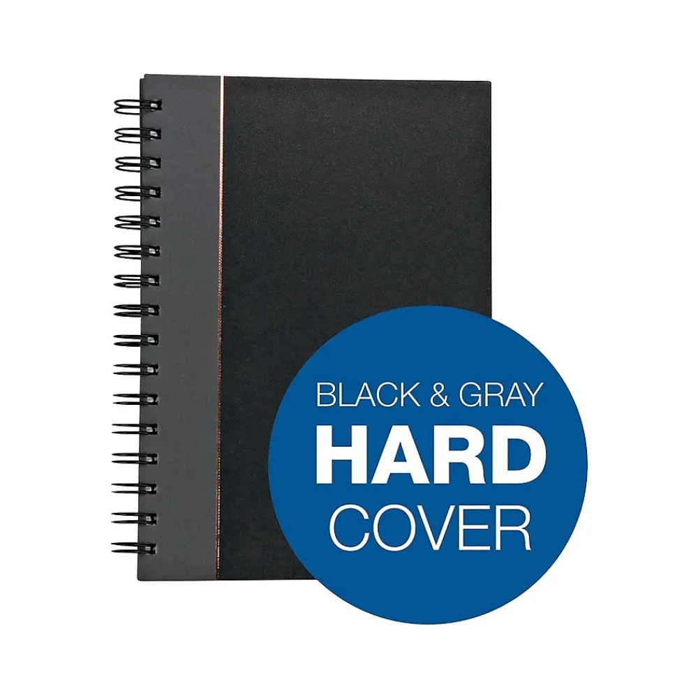 Notebooks|TOPS Royale Professional Notebooks, 5.88" x 8.25", College Ruled, 96 Sheets, Black (25330)