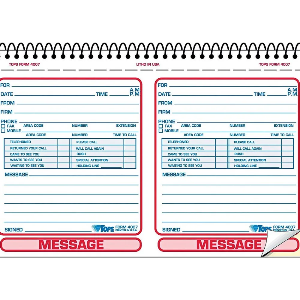 Notepads|TOPS ® Top-bound Message Book