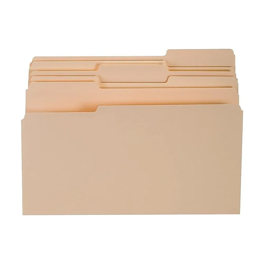 File Folders|TRU RED ™ 30% Recycled Top-Tab File Folders, 3-Tab, Manila, Legal-Size, 24/Pack (235408/TR58116)