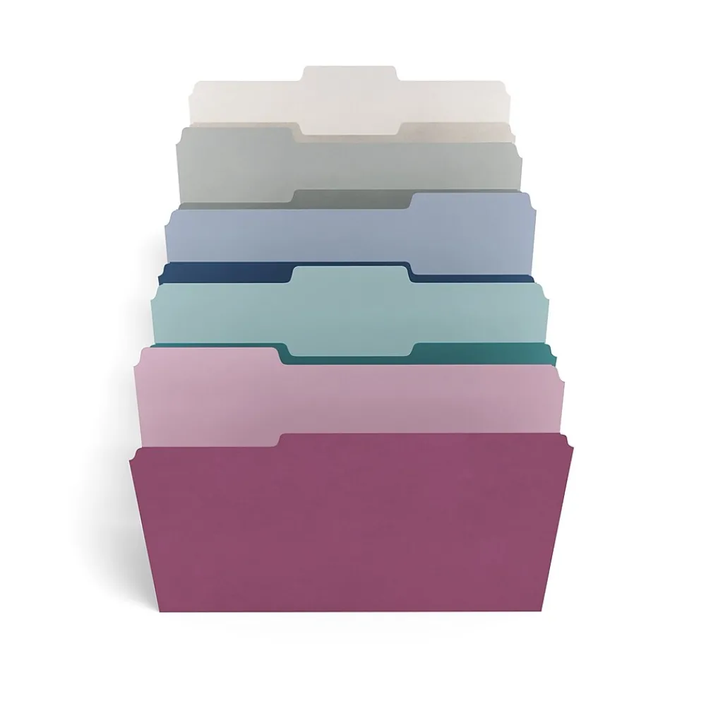 File Folders|TRU RED ™ File Folders, 3-Tab, Letter Size, Assorted Jewel Tone Colors, 24/Pack (TR58171)