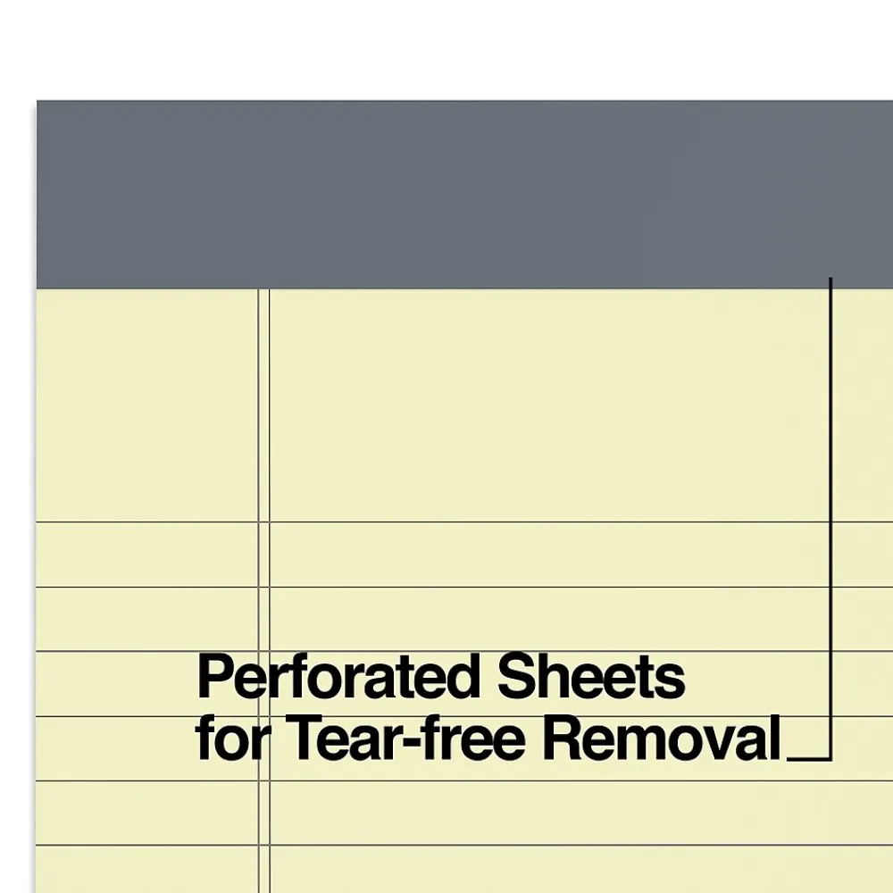 Notepads|TRU RED ™ Notepad, 5" x 8", Narrow Ruled, , 50 Sheets/Pad, 6 Pads/Pack (TR57357) Canary