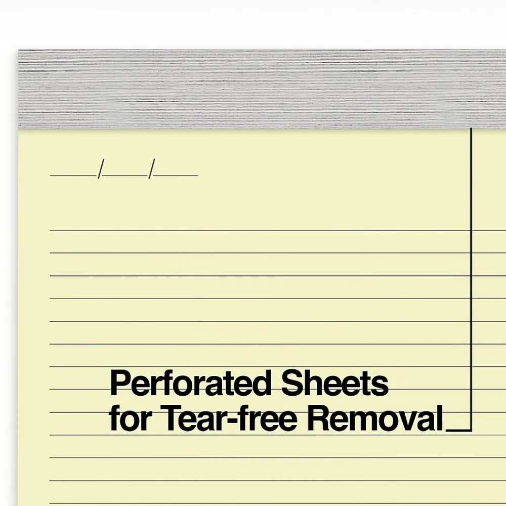 Notepads|TRU RED Notepads, 8.5" x 11.75", Narrow Ruled, , 50 Sheets/Pad, 6 Pads/Pack (TR57377) Canary