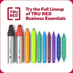 Markers|TRU RED ™ Permanent Marker, Fine Tip, Assorted, 12/Pack (TR54530)