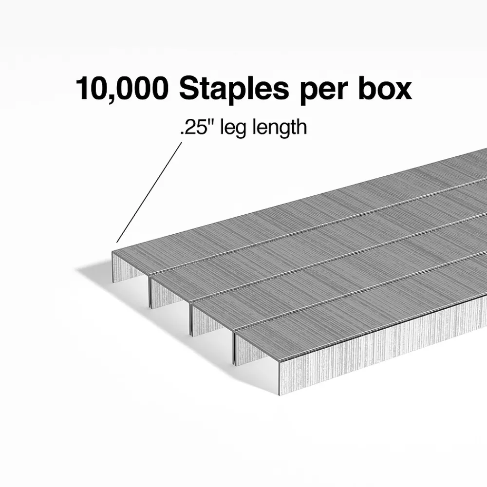 Staples|TRU RED ™ Premium Staples, 1/4" Leg Length, 10000 Staples/Box (TR58089)
