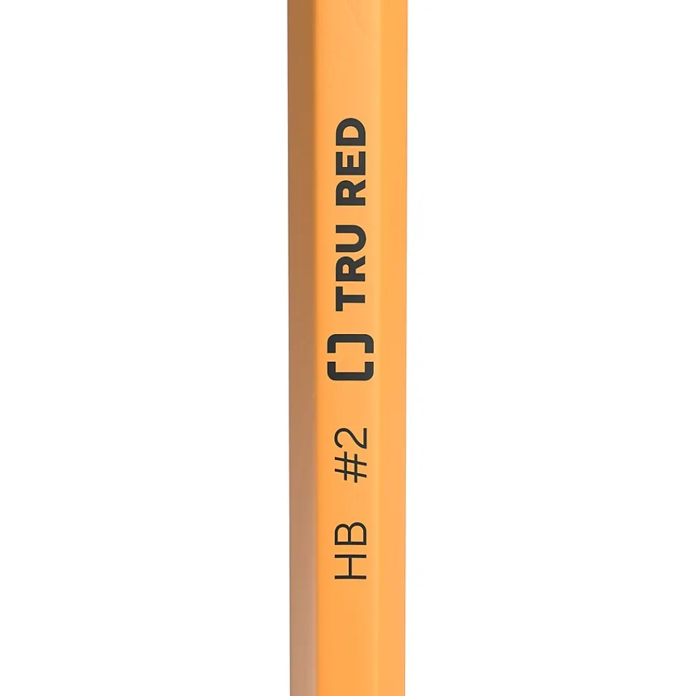 Pencils|TRU RED ™ Wooden Pencil, 2.2mm, #2 Medium Lead, Dozen (TR58555)