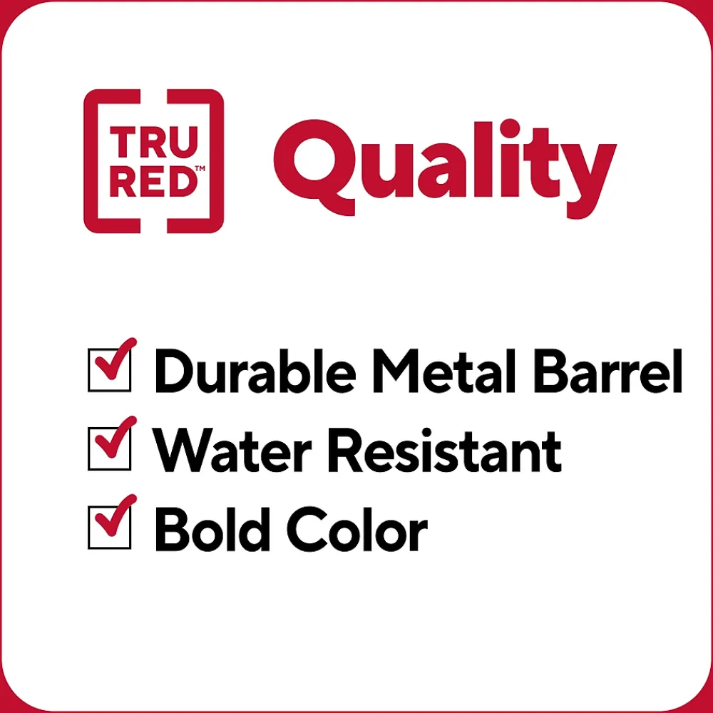 Markers|TRU RED ™ XL Tank Permanent Marker, Chisel Tip, Black (TR56933)