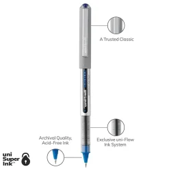 Pens|Uni Vision Rollerball Pen,Fine Point, Blue Ink, Dozen (60134)