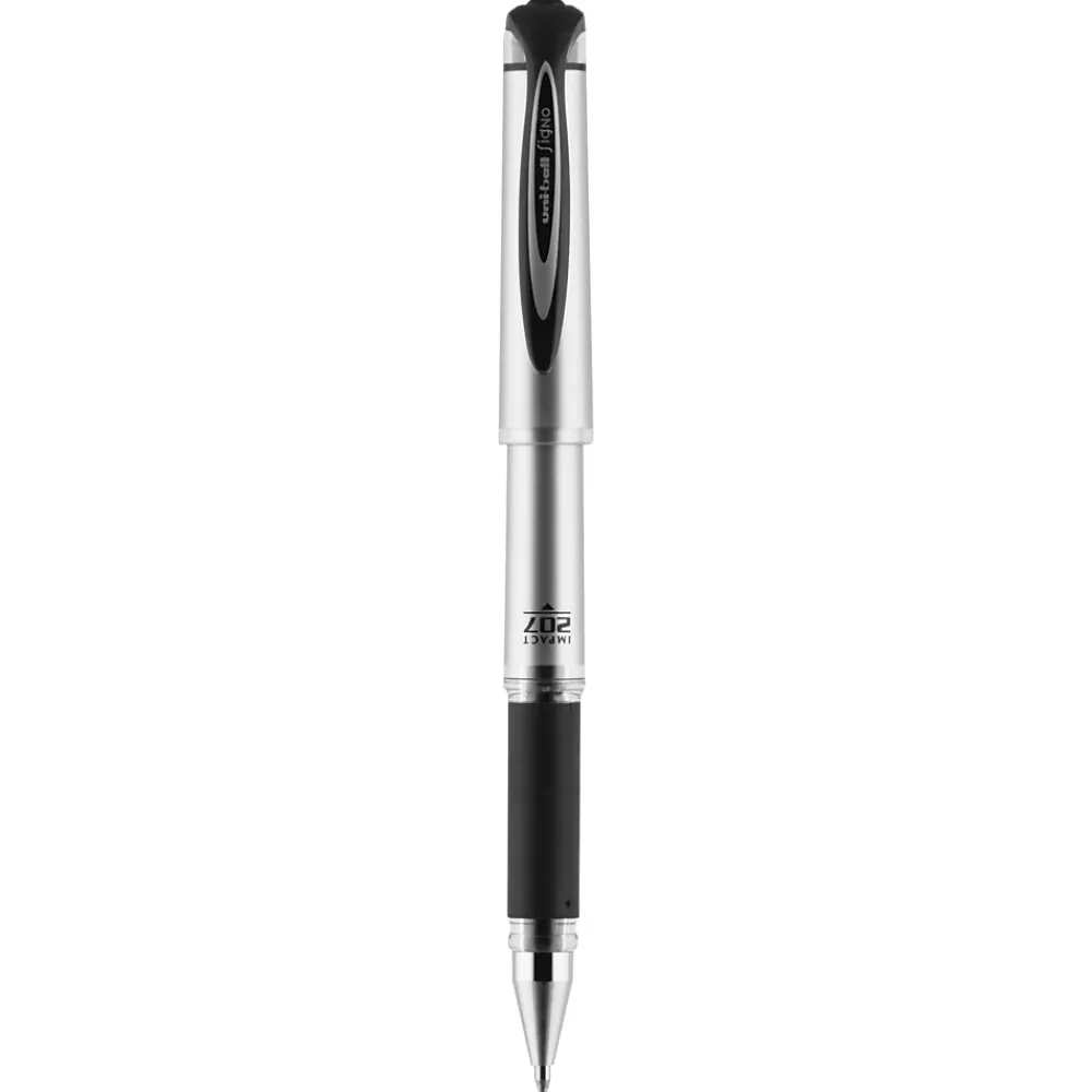 Pens|uni-ball 207 Impact Gel Pens, Bold Point, Black Ink, Dozen (65800)
