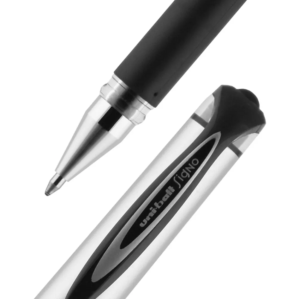 Pens|uni-ball 207 Impact Gel Pens, Bold Point, Black Ink, Dozen (65800)