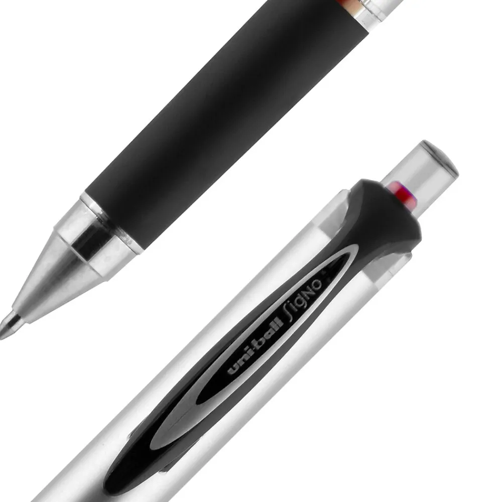 Pens|uni-ball 207 Impact RT Retractable Gel Pens, Bold Point, Red Ink, Dozen (65872)