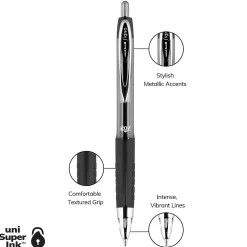 Pens|uni-ball 207 Retractable Gel Pens, Medium Point, 0.7mm, Assorted Ink, 5/Pack (1960307)