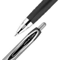 Pens|uni-ball uniball 207 Retractable Gel Pens, Medium Point, 0.7mm, Black Ink, 5/Pack (1960239)