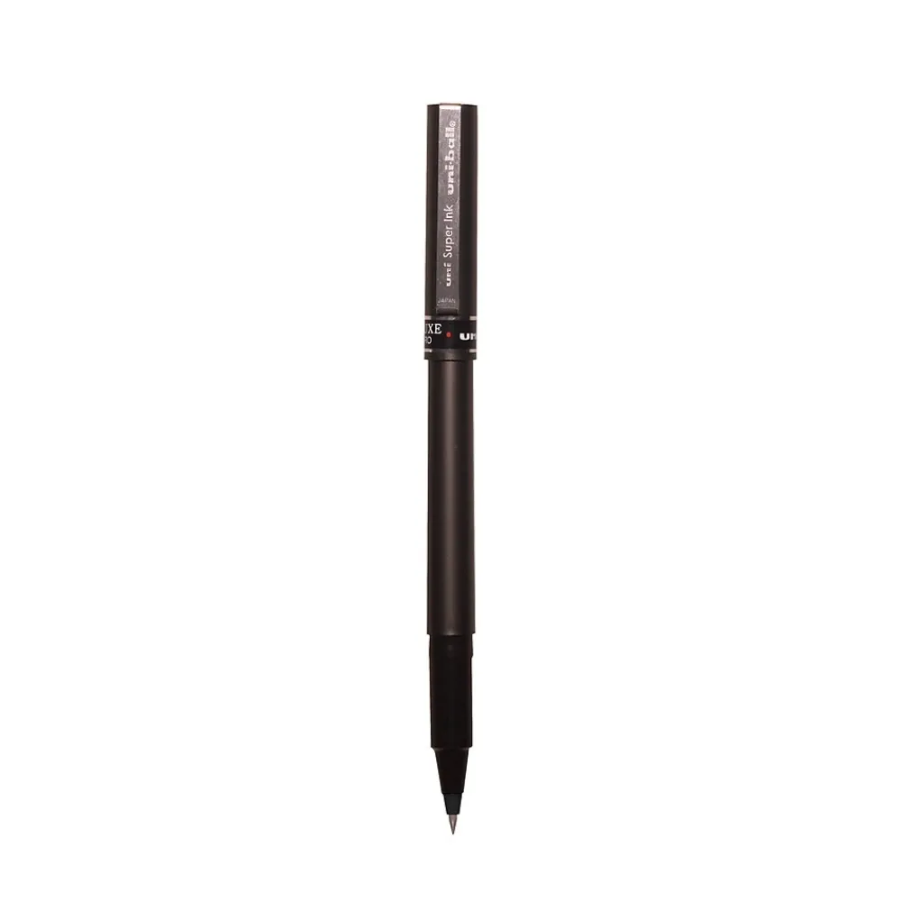Pens|uni-ball Deluxe Rollerball Pens, Micro Point, Black Ink, 12/Pack (60025)