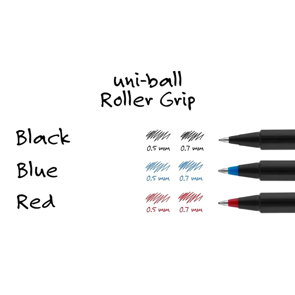 Pens|uni-ball Deluxe Rollerball Pens, Micro Point, Blue Ink, 12/Pack (60027)