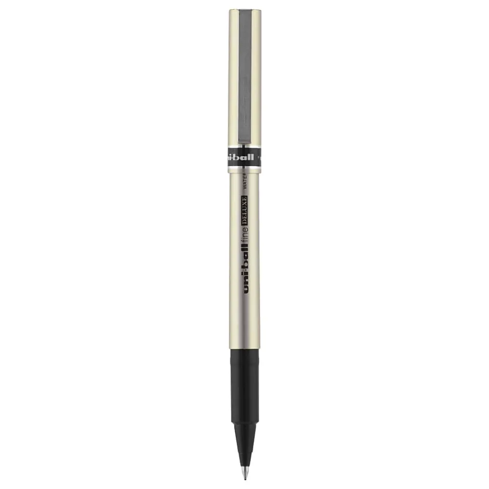 Pens|uni-ball uniball Deluxe Rollerball Pens, Fine Point, 0.7mm, Black Ink (60052)