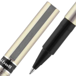 Pens|uni-ball Deluxe Rollerball Pens, Fine Point, Black Ink, 12/Pack (60052)