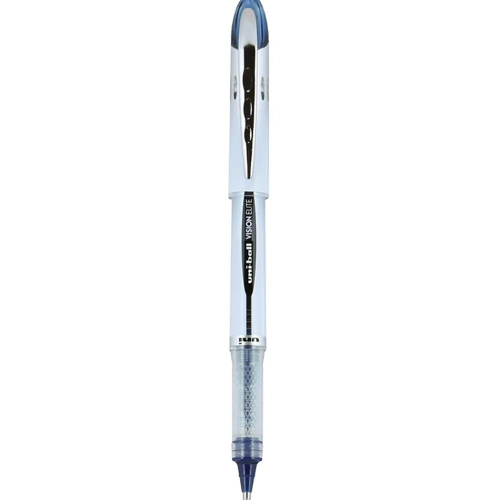 Pens|uni-ball Vision Elite Rollerball Pens, Bold Point, Blue-Black Ink, 12/Pack (61232)