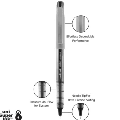 Pens|uni-ball Vision Needle Rollerball Pens, Fine Point, 0.7mm, Assorted Ink, 8/Pack (1734916)