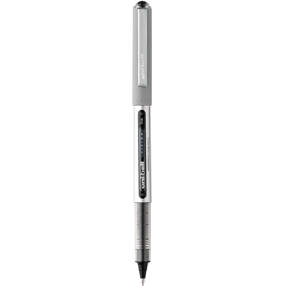 Pens|uni-ball Vision Rollerball Pens, Fine Point, 0.7mm, Black Ink, Dozen (60126)