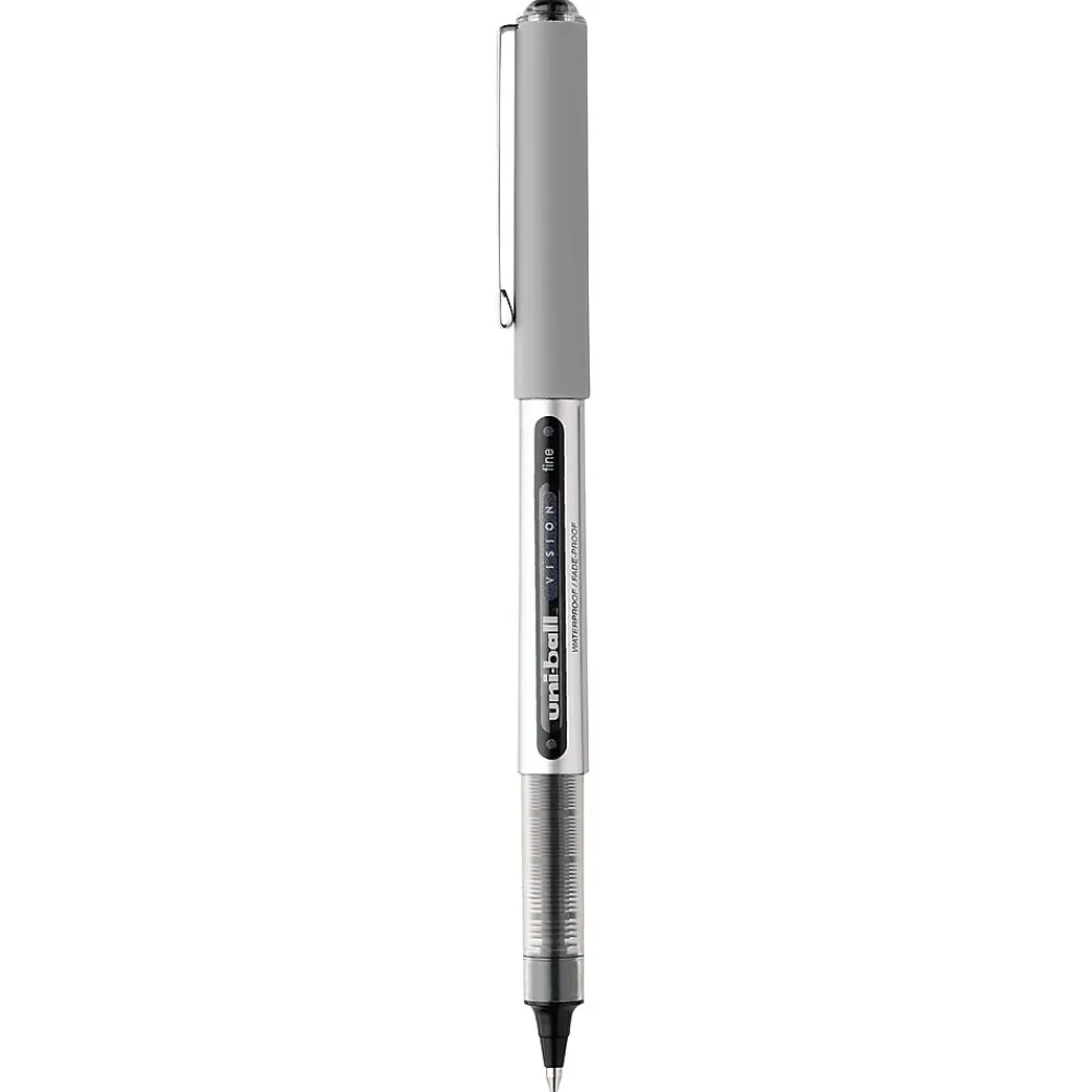 Pens|uni-ball Vision Rollerball Pens, Fine Point, 0.7mm, Black Ink, Dozen (60126)