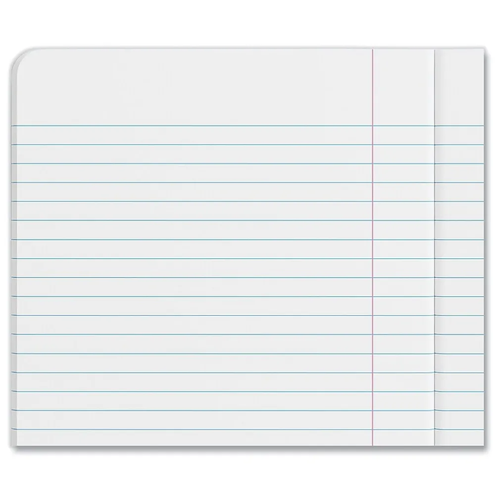 Composition Notebooks|Universal Composition Book, College Rule, 7 1/2 X 9 3/4, White, 100 Sheets, 6/pack