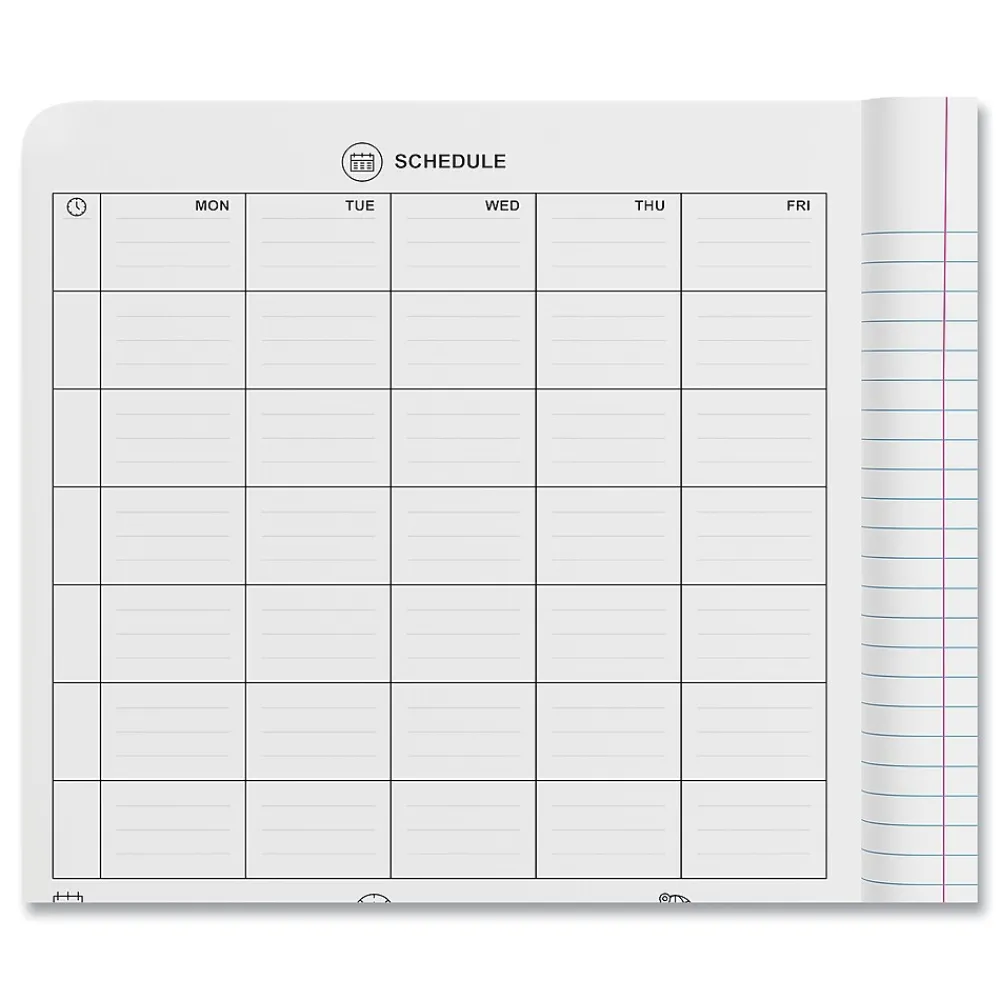 Composition Notebooks|Universal Composition Book, College Rule, 7 1/2 X 9 3/4, White, 100 Sheets, 6/pack