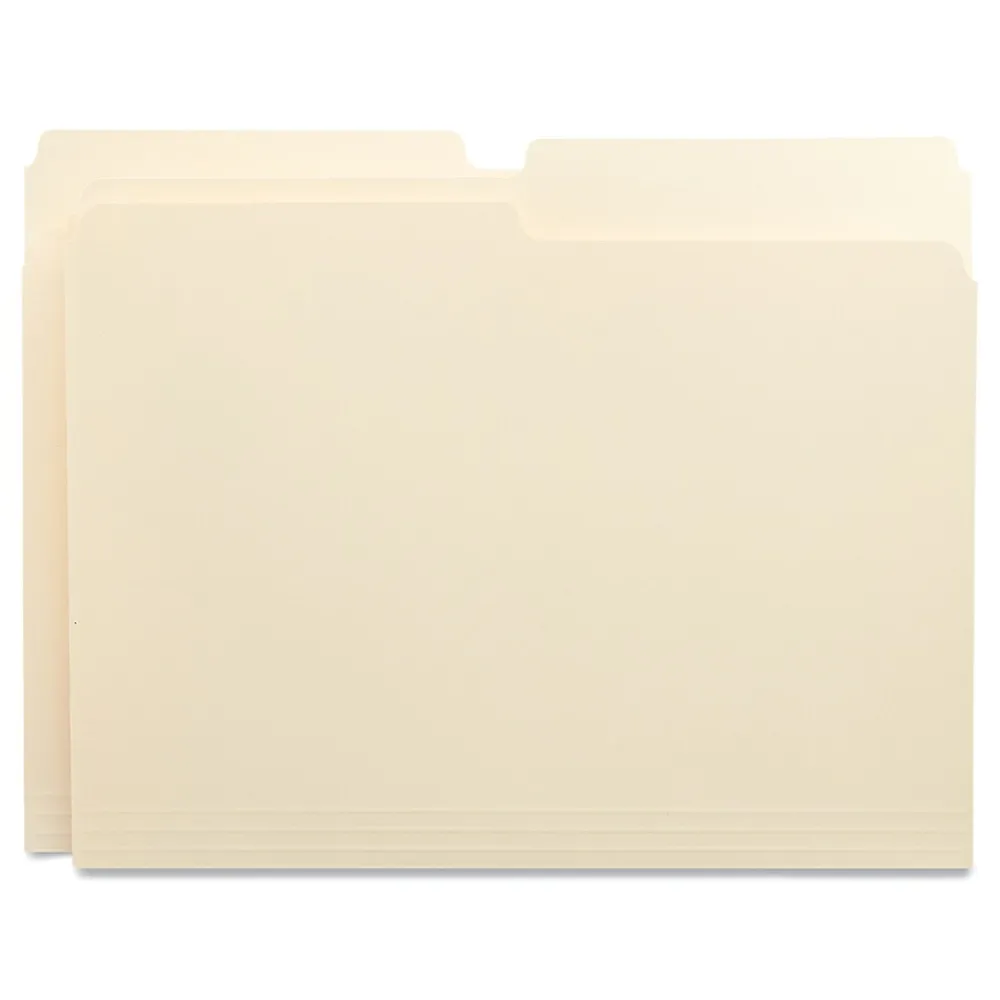 File Folders|Universal File Folder, Letter Size, Manila, 100/Box (UNV12112)