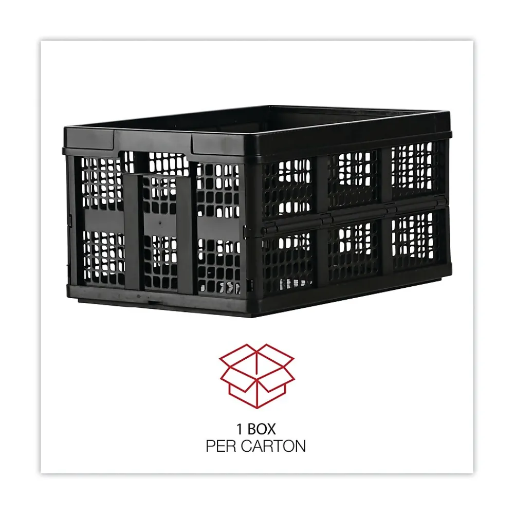 File Storage|Universal Filing/Storage Tote, Black, 10 1/4"H x 20 3/4"W x 13 3/4"D
