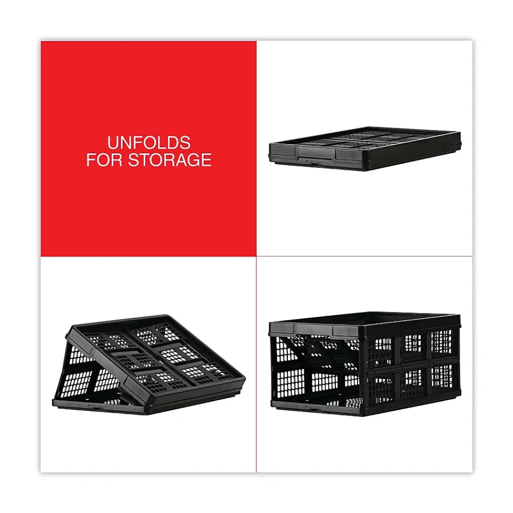 File Storage|Universal Filing/Storage Tote, Black, 10 1/4"H x 20 3/4"W x 13 3/4"D
