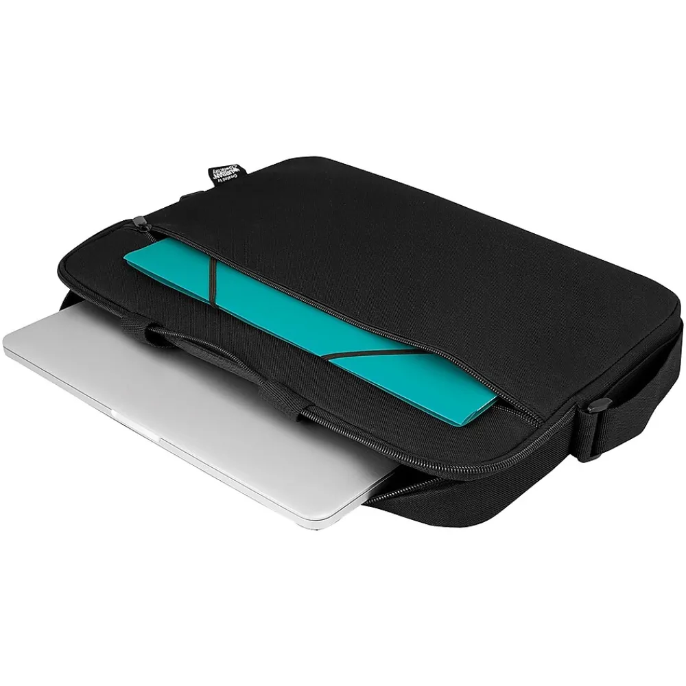 Laptop Bags|Urban Factory NYLEE 17.3" Polyester Water Resistant Laptop Bag, Black, 20/Pack (KIT17UBFX20PKSTP)