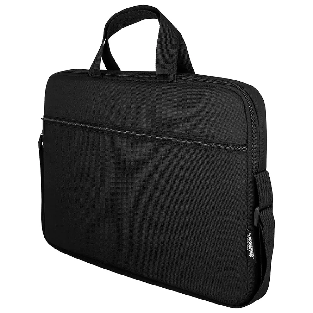 Laptop Bags|Urban Factory NYLEE 15.6" Polyester Water Resistant Laptop Bag, Black, 20/Pack (KIT15UBFX20PKSTP)