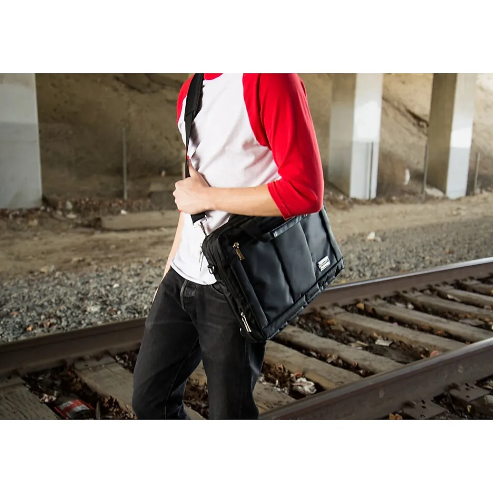 Laptop Bags|Vangoddy 15.6" Nylon Water Resistant Laptop Bag, Black (0609465467108)