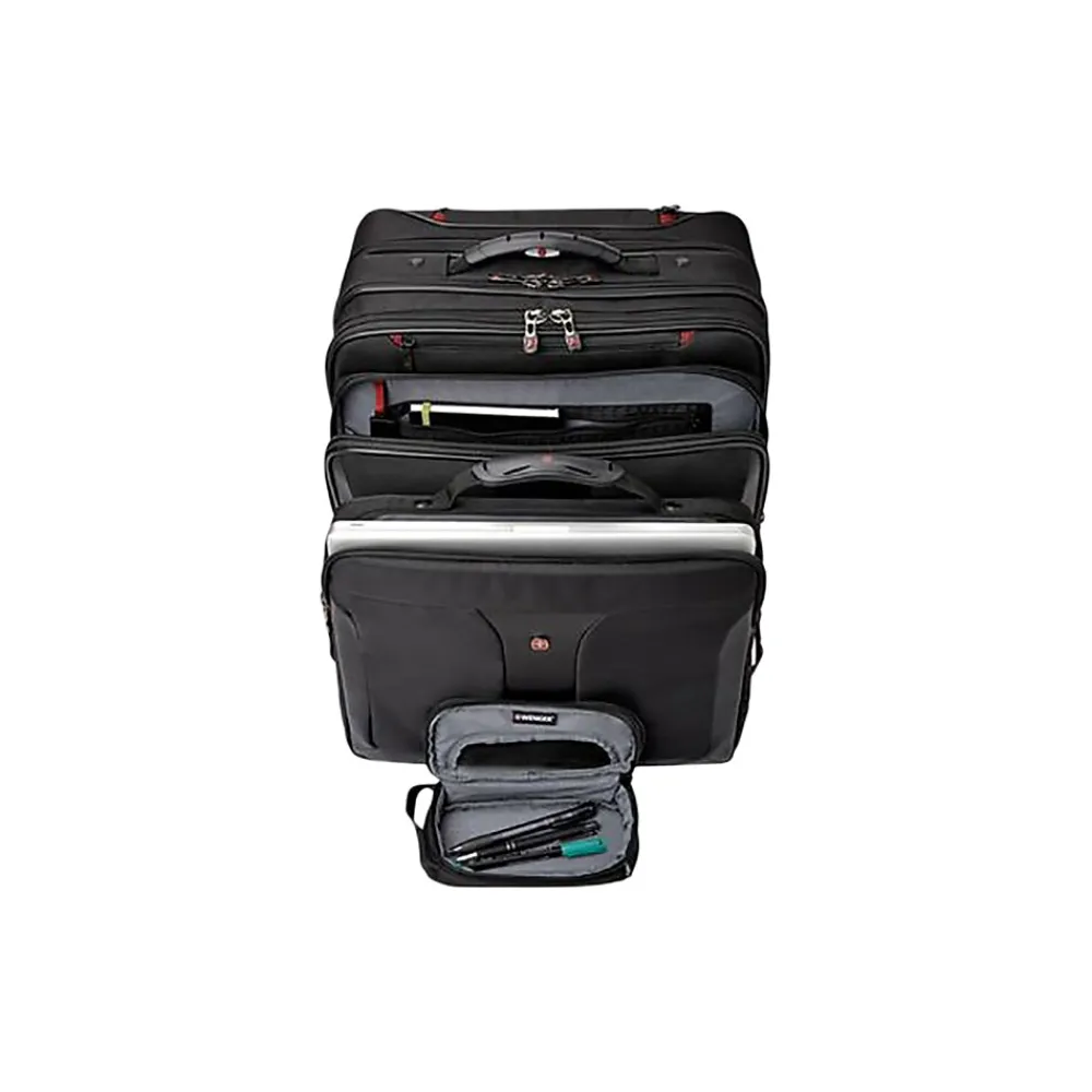Laptop Bags|Wenger Patriot II Two Piece 17" Polyester Rolling Laptop Bag, Black (602685)