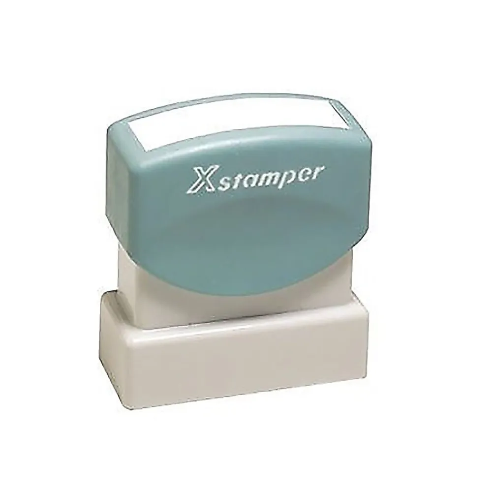 Stamps & Stamp Pads|Cosco Xstamper 2-Color Title Stamps, "ENTERED" Blue/Red Ink (036031)