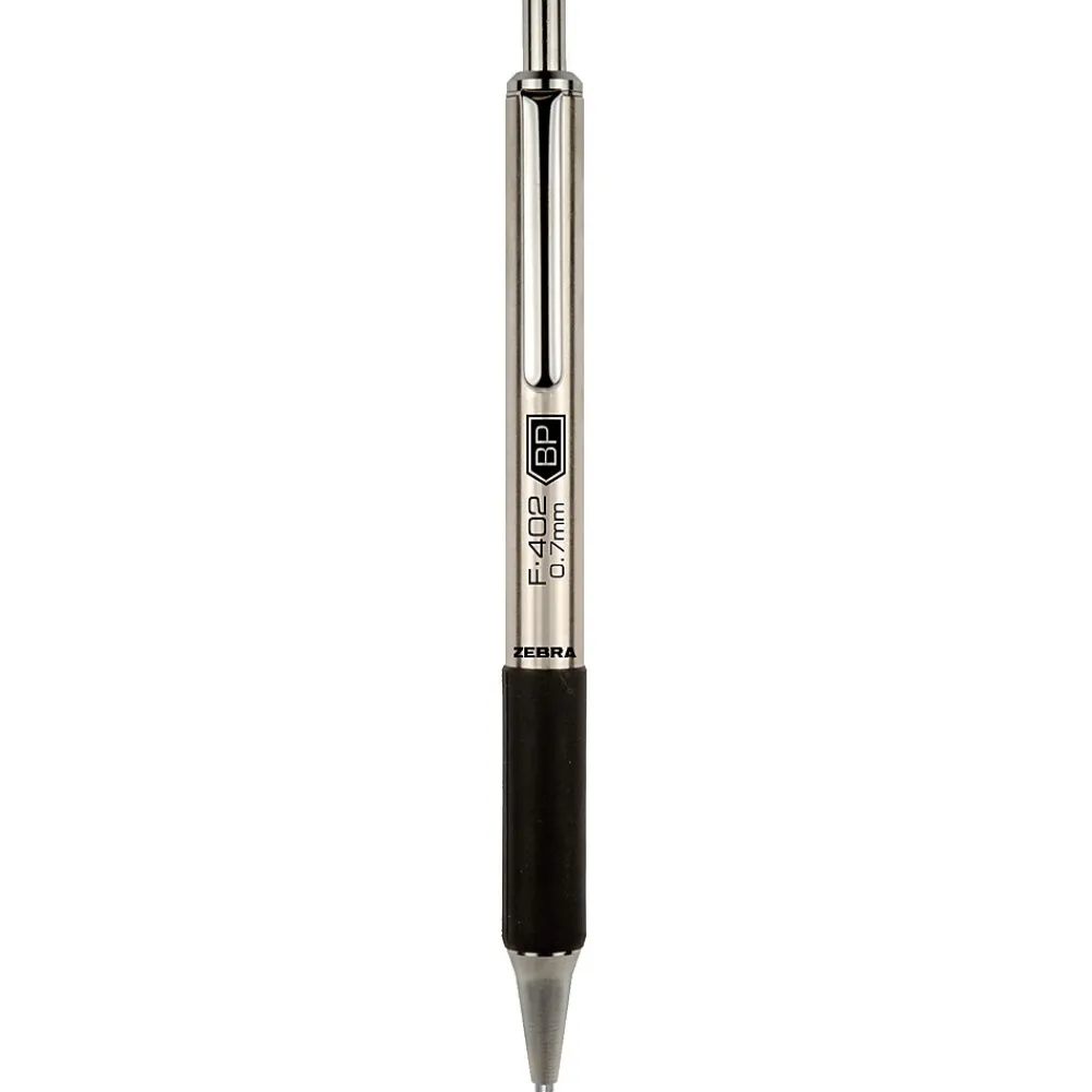 Pens|Zebra F-402 Retractable Ballpoint Pen, Fine Point, 0.7mm, Black Ink (ZEB29210)