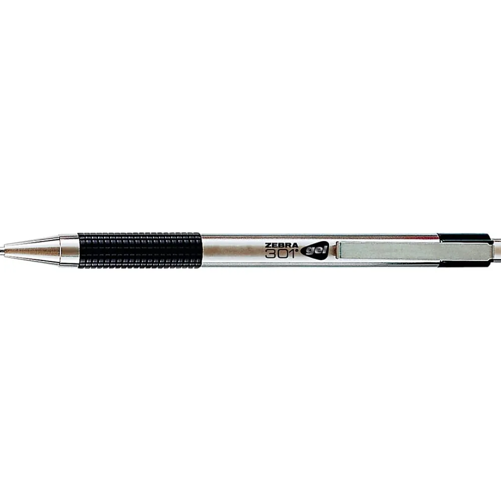 Pens|Zebra Retractable Gel Pen, Medium Point, 0.7mm, Black Ink (41311)