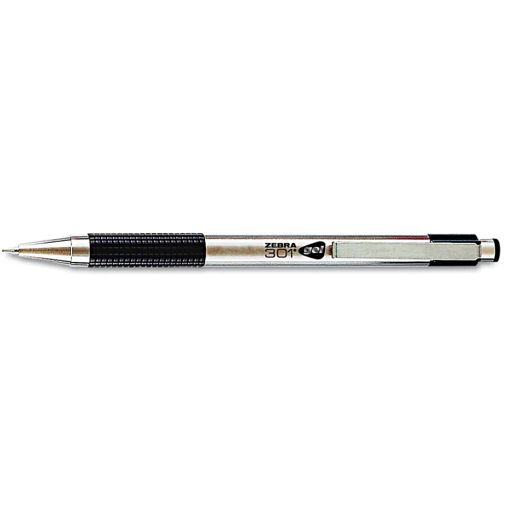 Pens|Zebra Retractable Gel Pen, Medium Point, 0.7mm, Black Ink (41311)