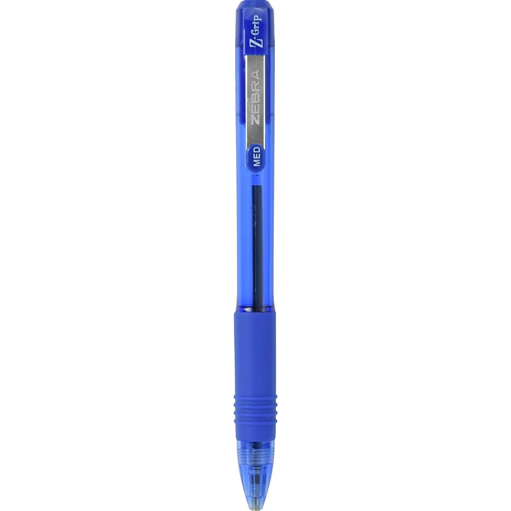 Pens|Zebra Z-Grip Retractable Ballpoint Pen, Medium Point, 1.0mm, Assorted Ink, 48 Pack (22048)