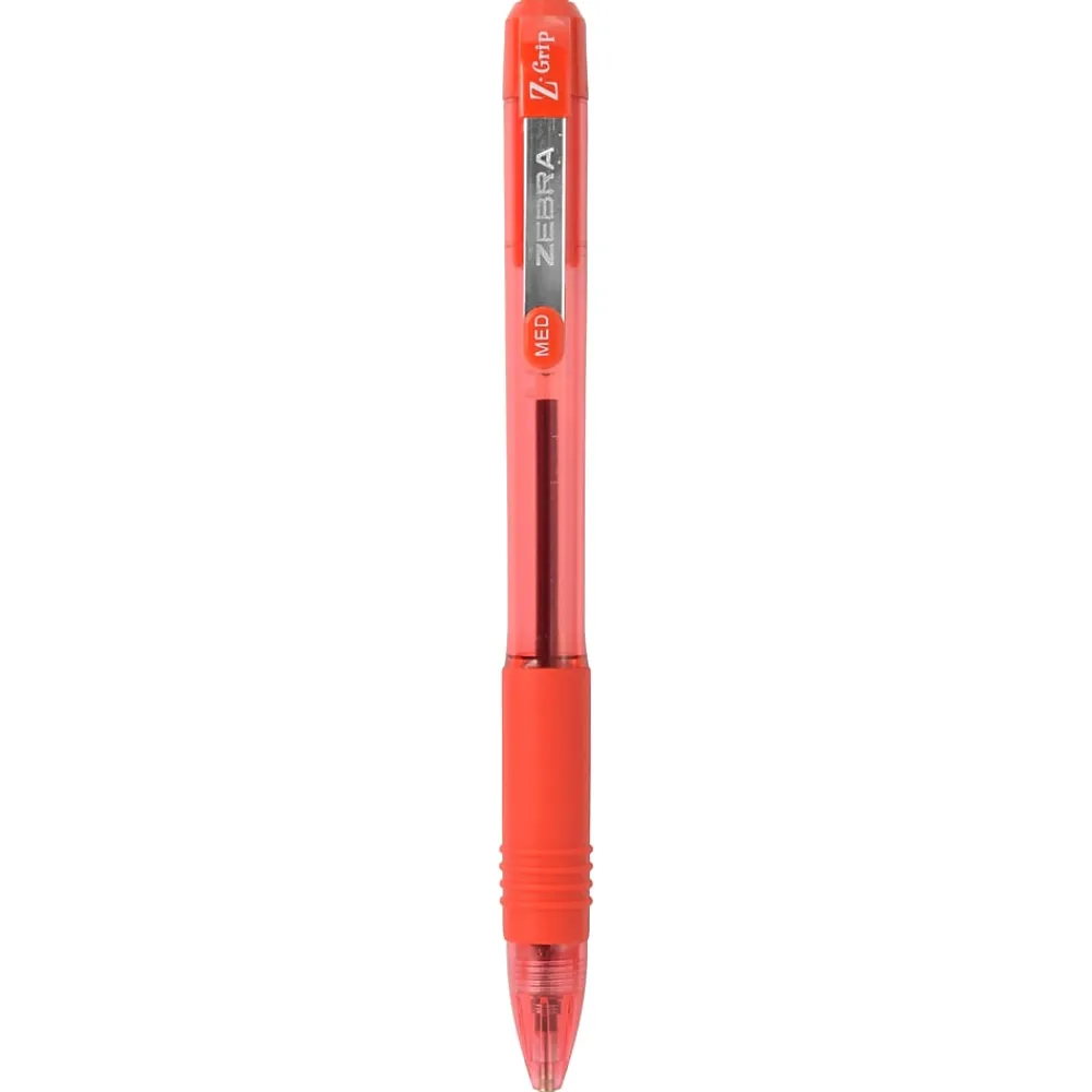 Pens|Zebra Z-Grip Retractable Ballpoint Pen, Medium Point, 1.0mm, Assorted Ink, 48 Pack (22048)
